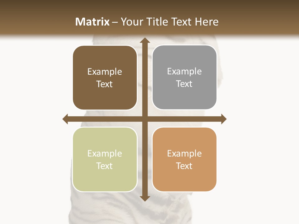 Striped Fang Creature PowerPoint Template