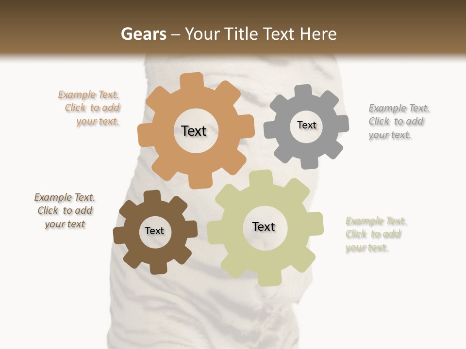 Striped Fang Creature PowerPoint Template