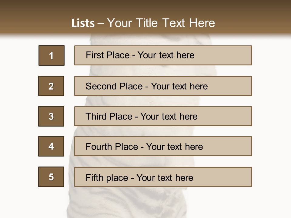 Striped Fang Creature PowerPoint Template