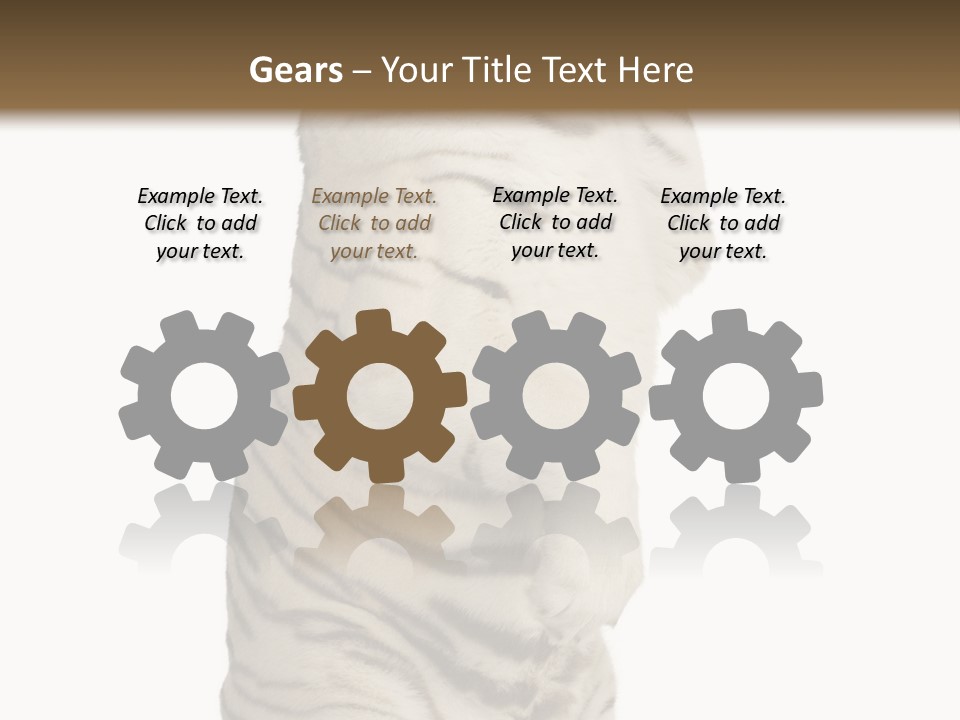 Striped Fang Creature PowerPoint Template