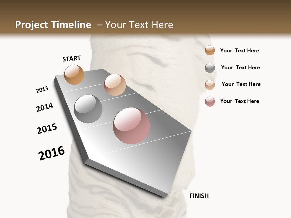 Striped Fang Creature PowerPoint Template