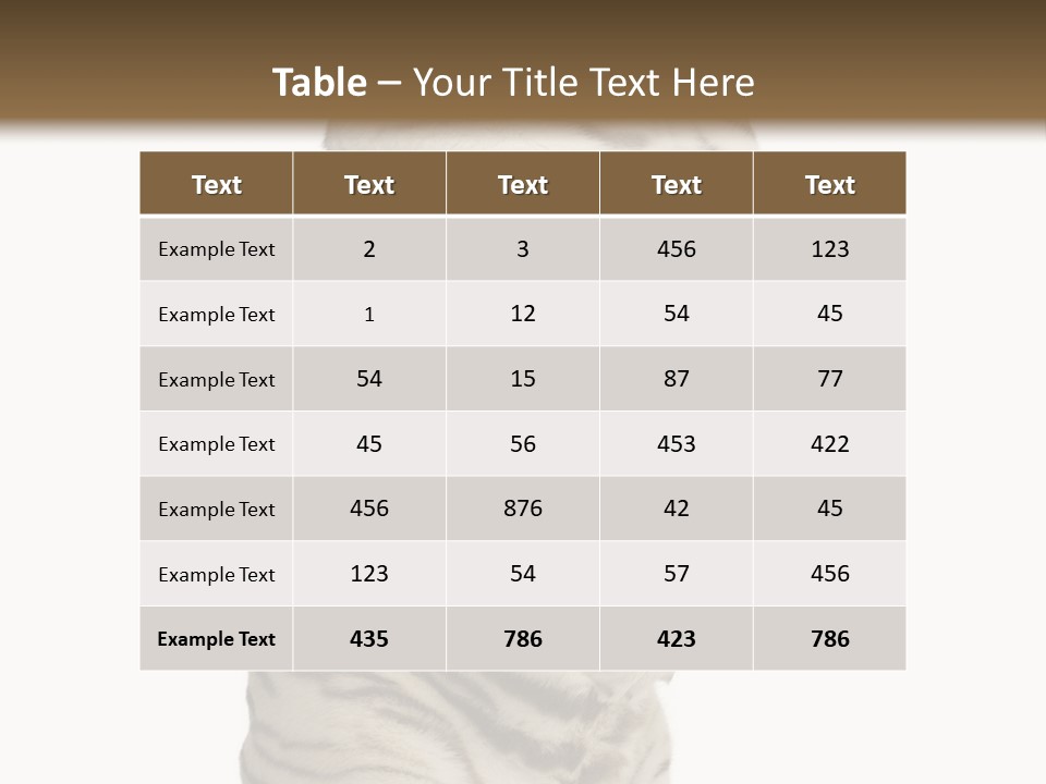 Striped Fang Creature PowerPoint Template