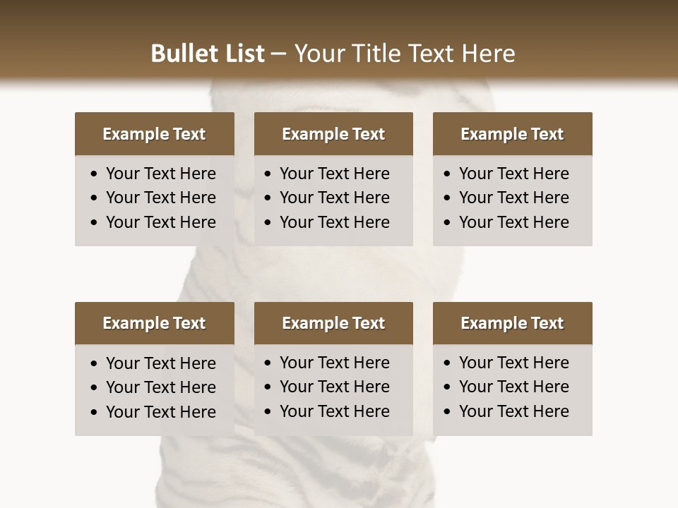 Striped Fang Creature PowerPoint Template