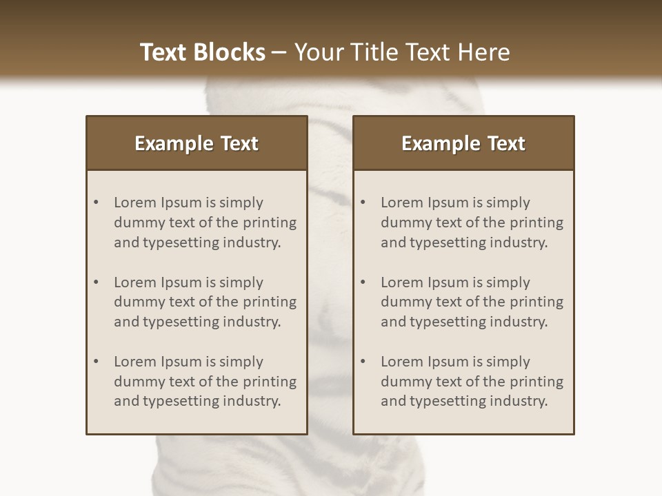 Striped Fang Creature PowerPoint Template