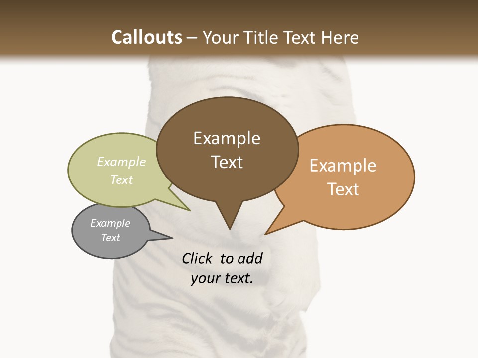 Striped Fang Creature PowerPoint Template