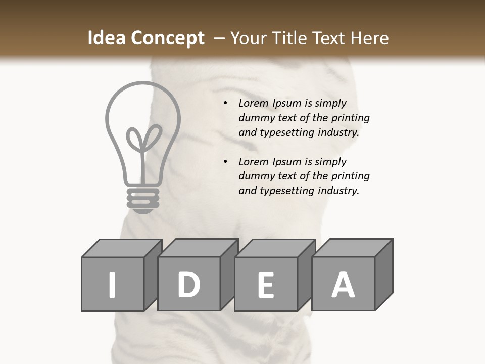 Striped Fang Creature PowerPoint Template