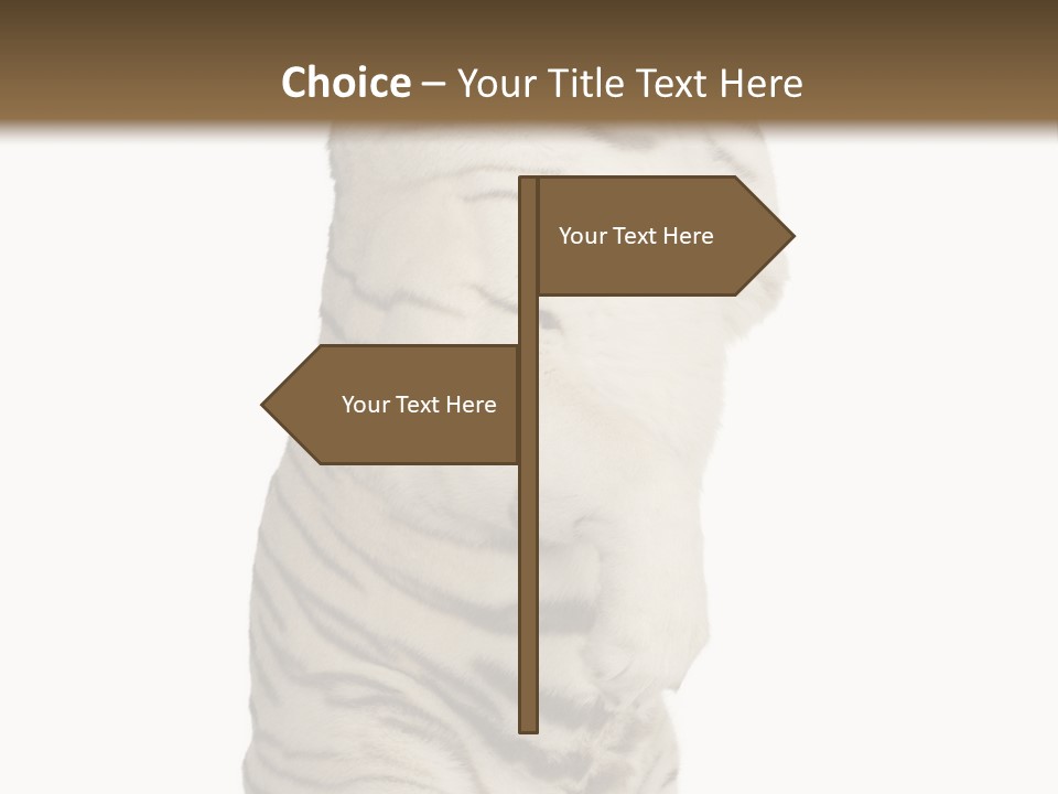 Striped Fang Creature PowerPoint Template