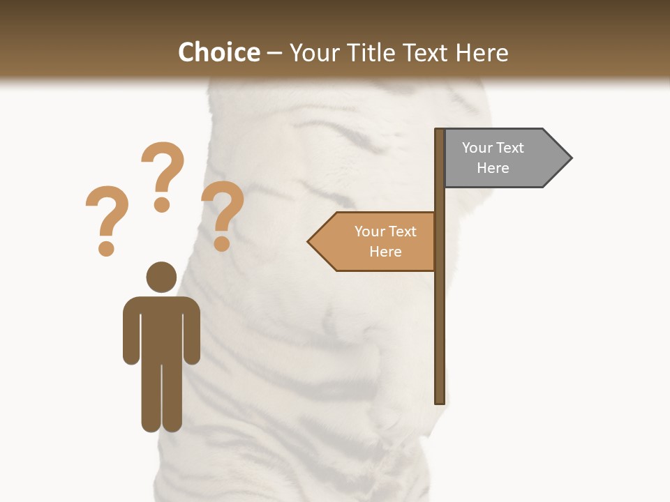 Striped Fang Creature PowerPoint Template