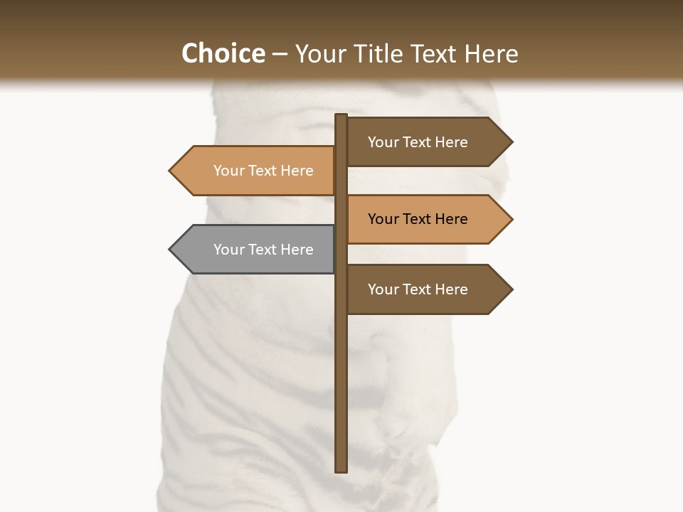 Striped Fang Creature PowerPoint Template