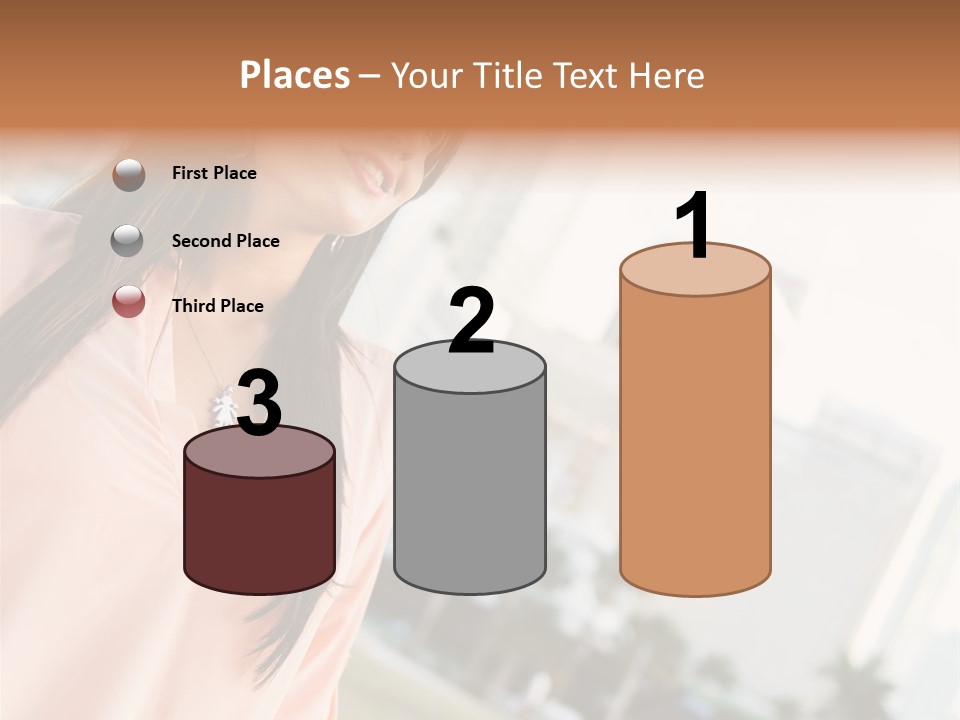 Looking Up Face Buildings PowerPoint Template