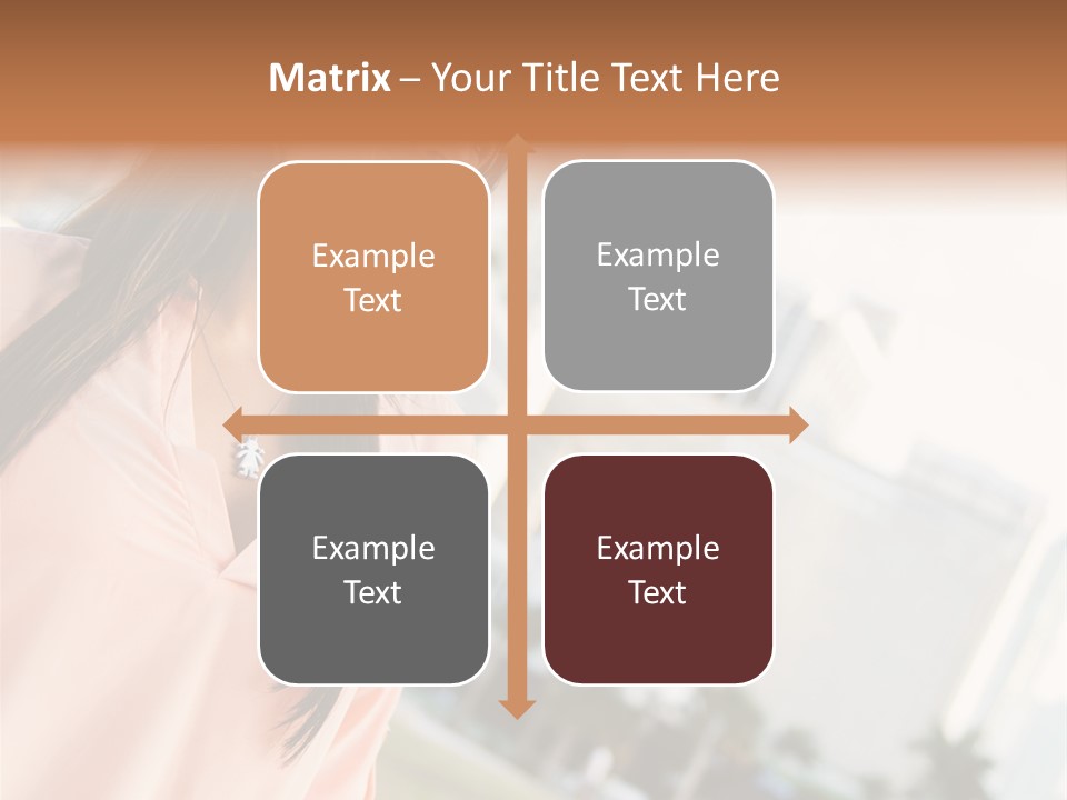 Looking Up Face Buildings PowerPoint Template