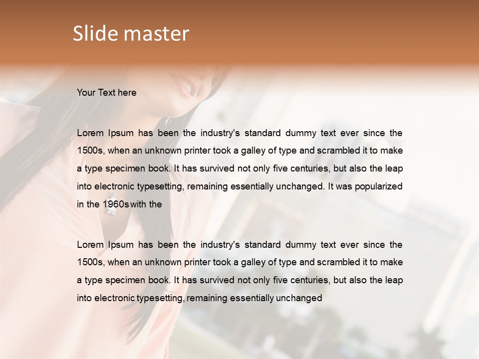 Looking Up Face Buildings PowerPoint Template