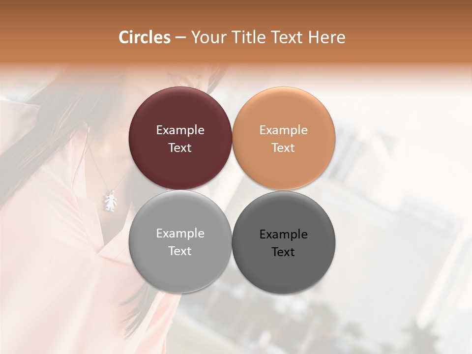 Looking Up Face Buildings PowerPoint Template