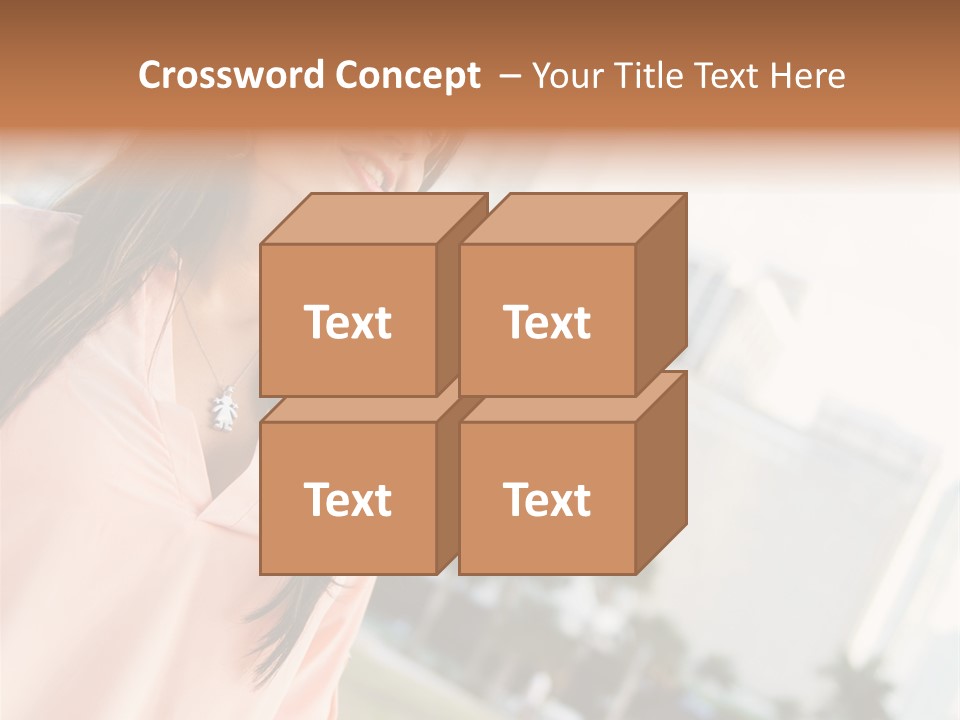 Looking Up Face Buildings PowerPoint Template