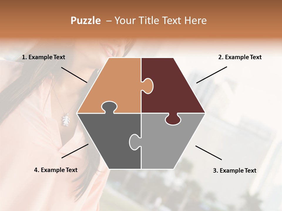 Looking Up Face Buildings PowerPoint Template