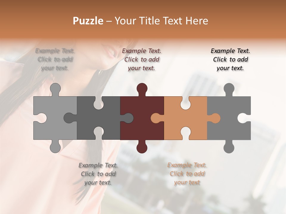 Looking Up Face Buildings PowerPoint Template