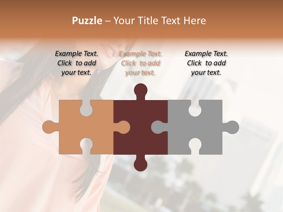 Looking Up Face Buildings PowerPoint Template