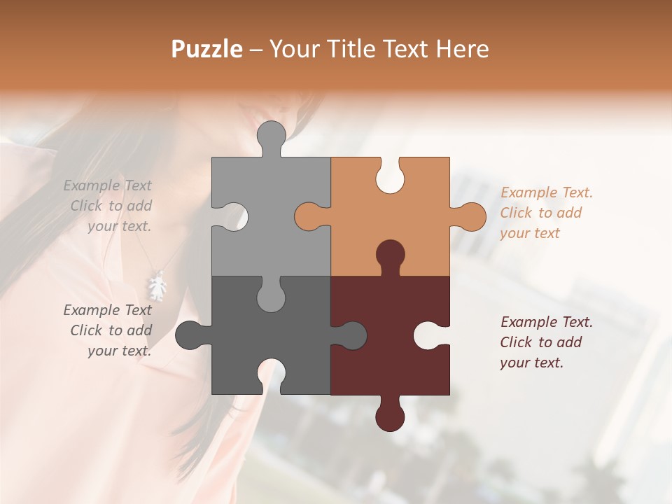 Looking Up Face Buildings PowerPoint Template