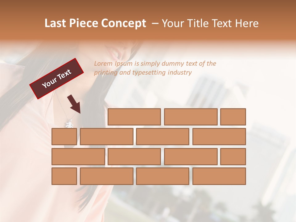 Looking Up Face Buildings PowerPoint Template