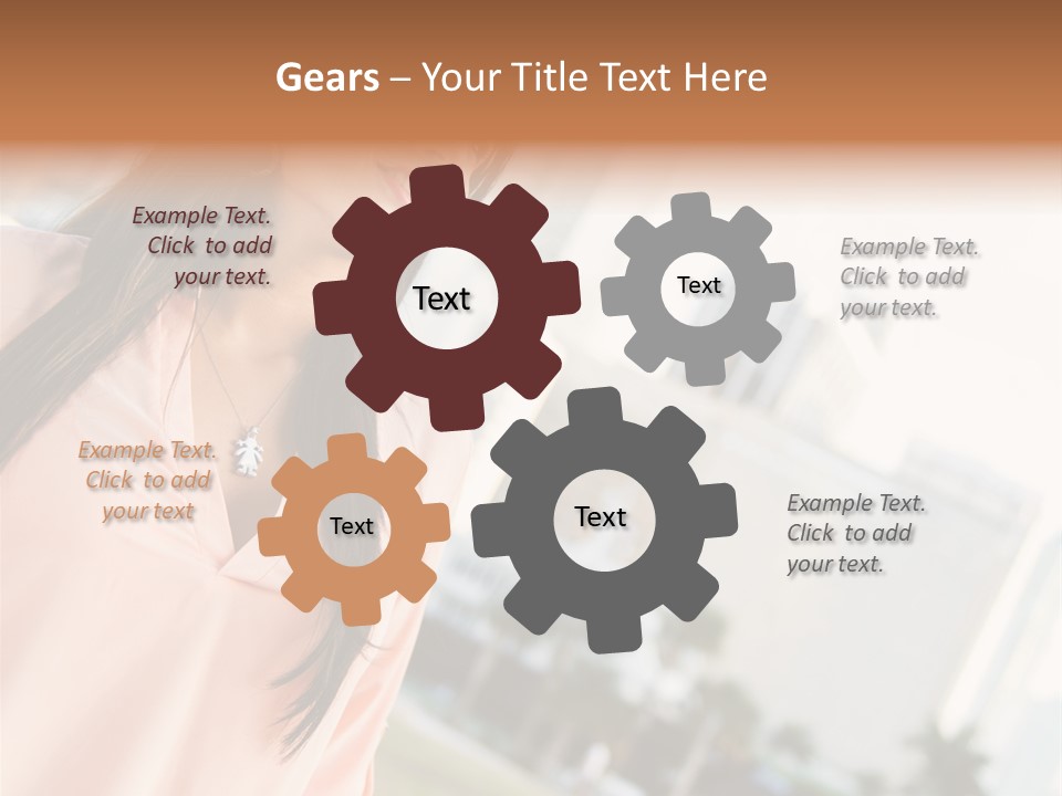 Looking Up Face Buildings PowerPoint Template