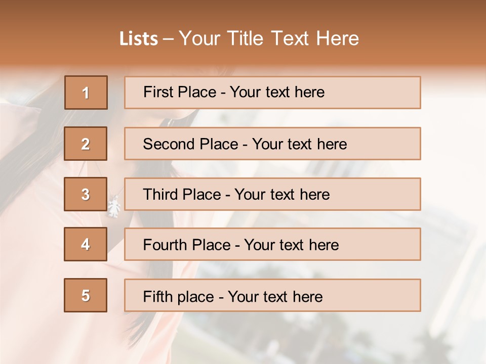 Looking Up Face Buildings PowerPoint Template