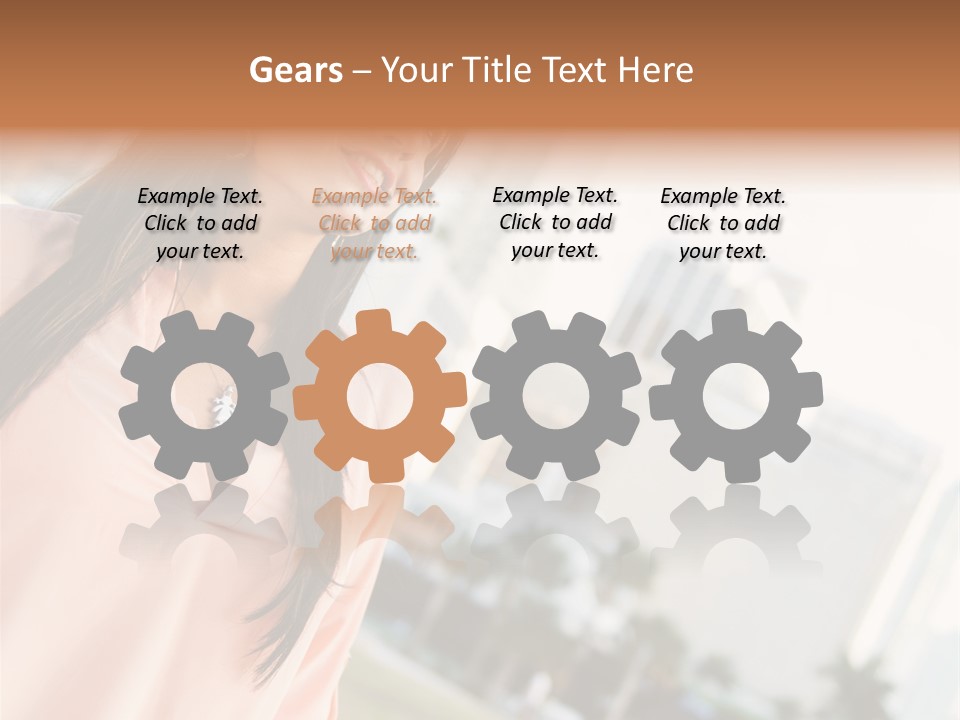 Looking Up Face Buildings PowerPoint Template