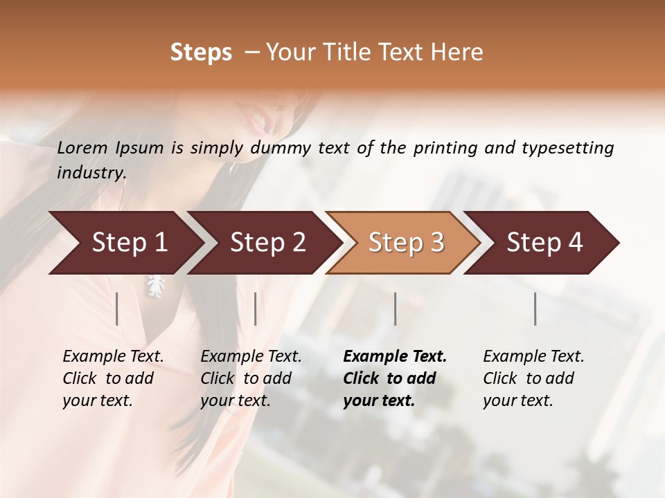 Looking Up Face Buildings PowerPoint Template