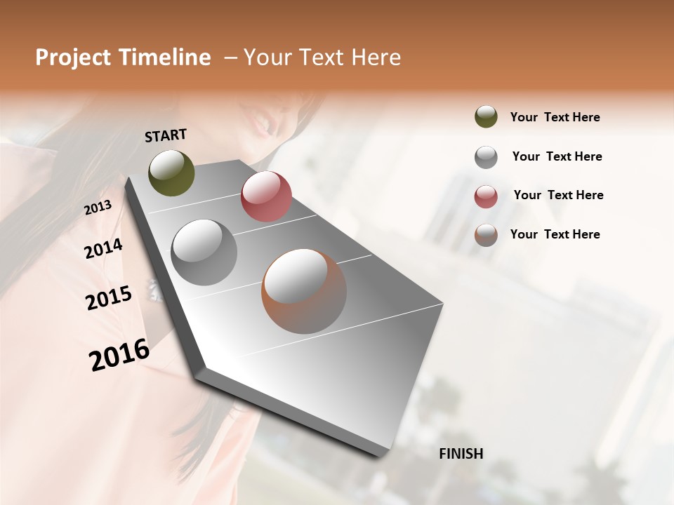 Looking Up Face Buildings PowerPoint Template