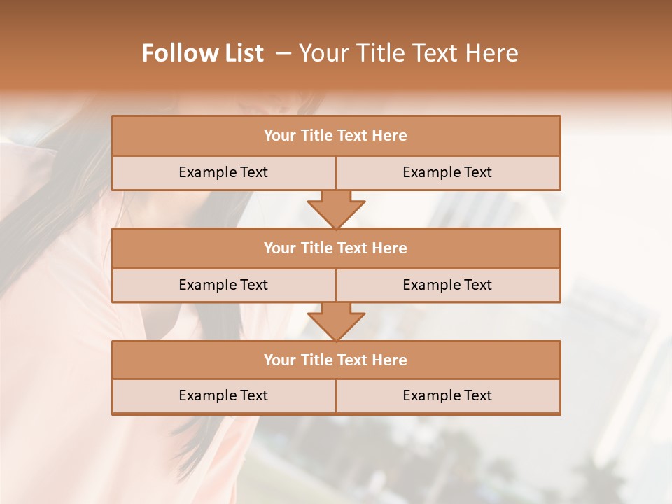 Looking Up Face Buildings PowerPoint Template