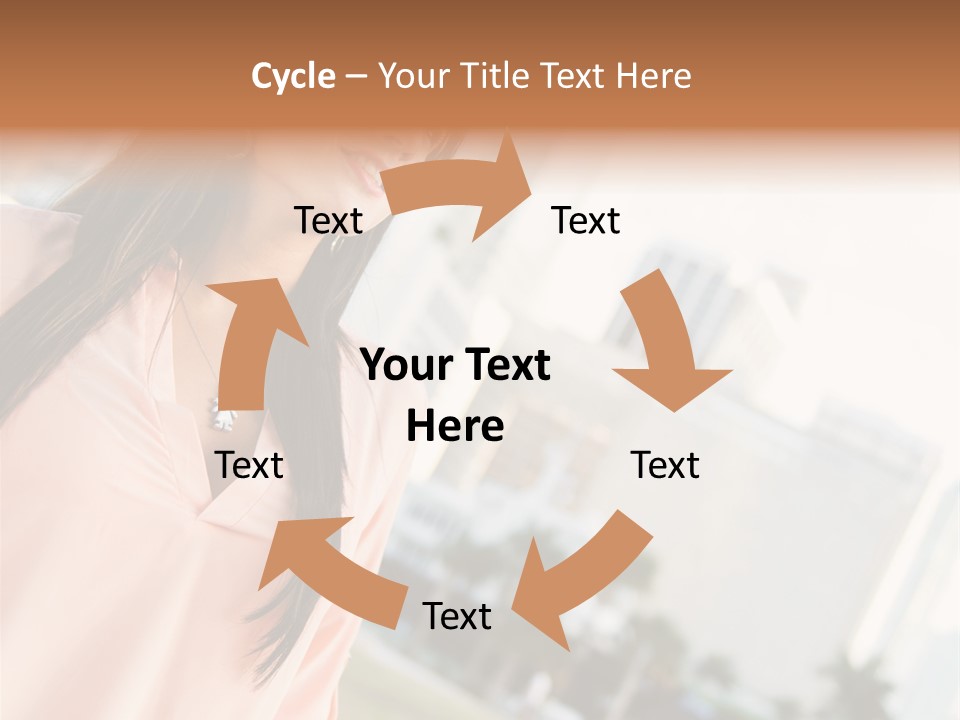Looking Up Face Buildings PowerPoint Template