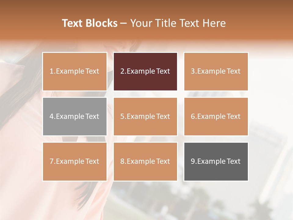 Looking Up Face Buildings PowerPoint Template