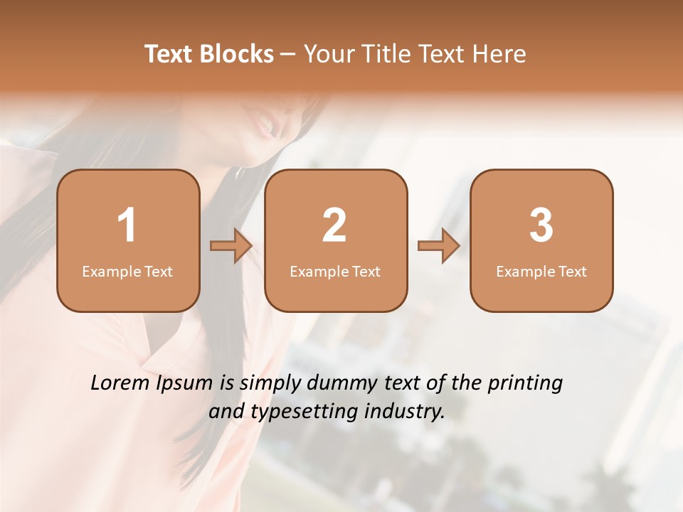 Looking Up Face Buildings PowerPoint Template