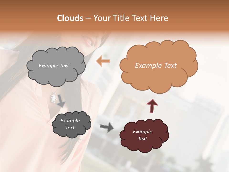 Looking Up Face Buildings PowerPoint Template
