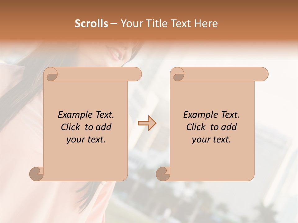 Looking Up Face Buildings PowerPoint Template