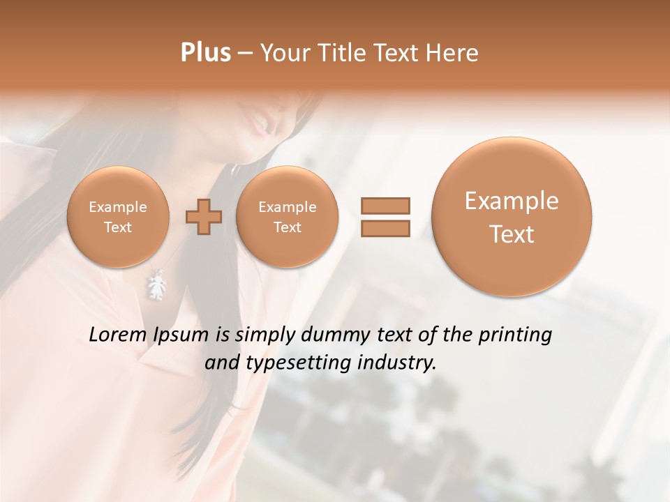 Looking Up Face Buildings PowerPoint Template