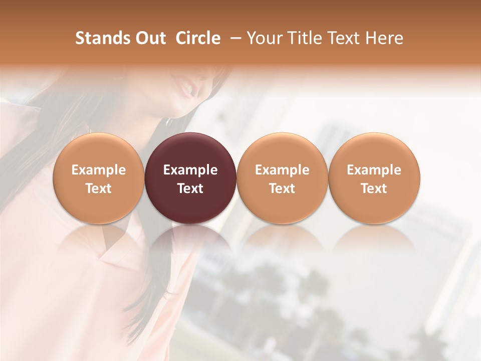 Looking Up Face Buildings PowerPoint Template