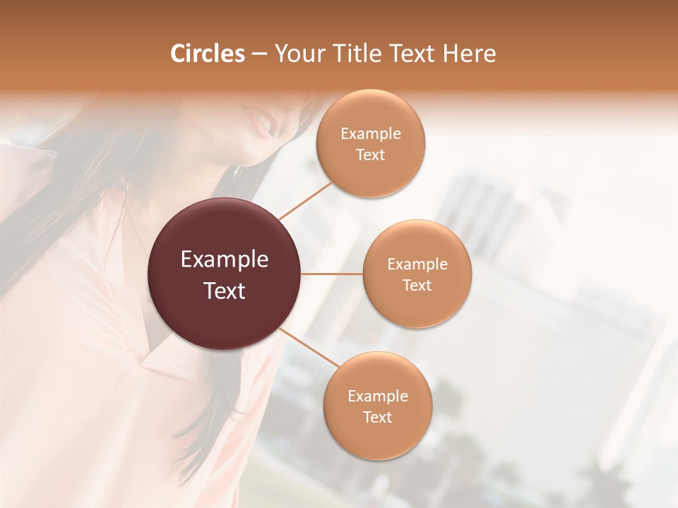 Looking Up Face Buildings PowerPoint Template