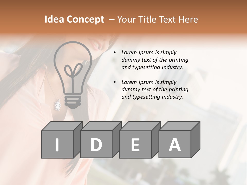 Looking Up Face Buildings PowerPoint Template