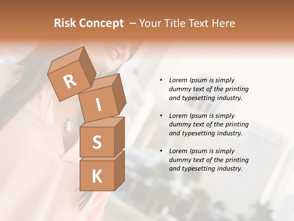 Looking Up Face Buildings PowerPoint Template