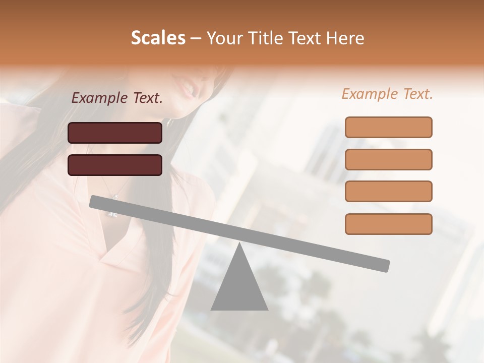 Looking Up Face Buildings PowerPoint Template
