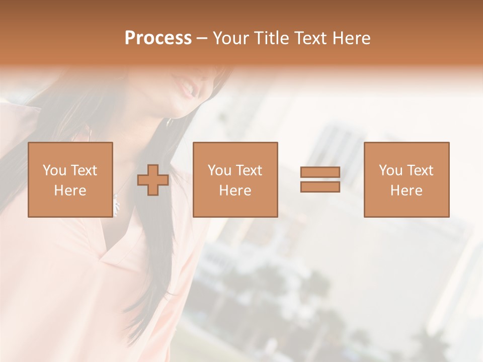 Looking Up Face Buildings PowerPoint Template