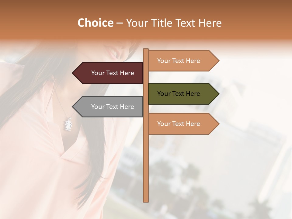 Looking Up Face Buildings PowerPoint Template