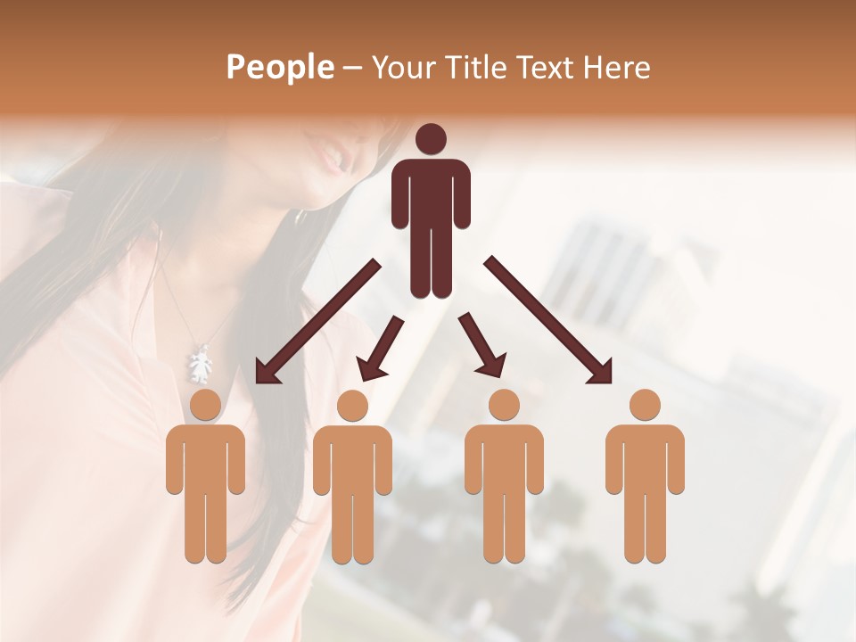 Looking Up Face Buildings PowerPoint Template