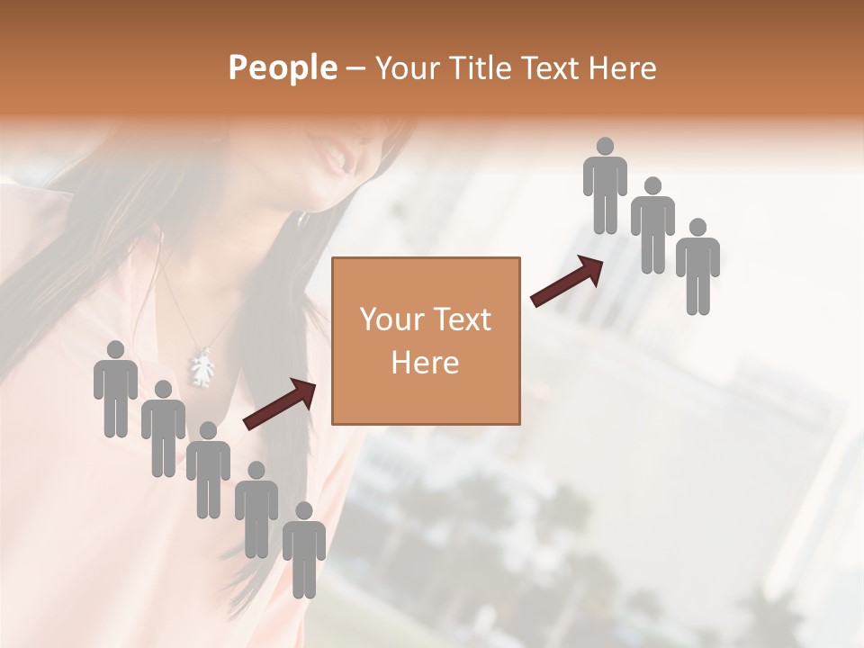 Looking Up Face Buildings PowerPoint Template