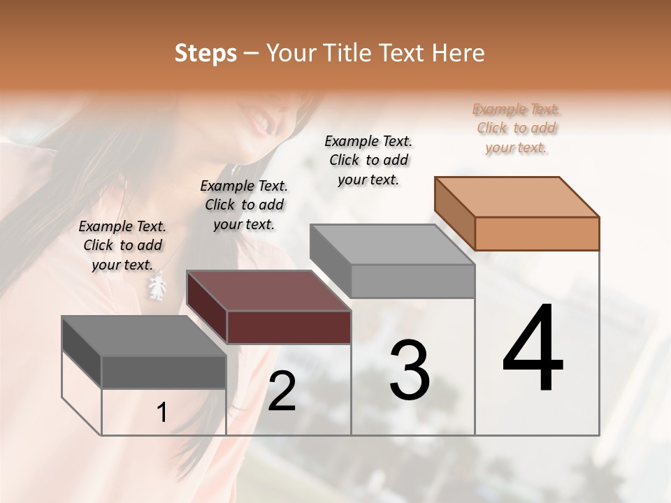 Looking Up Face Buildings PowerPoint Template