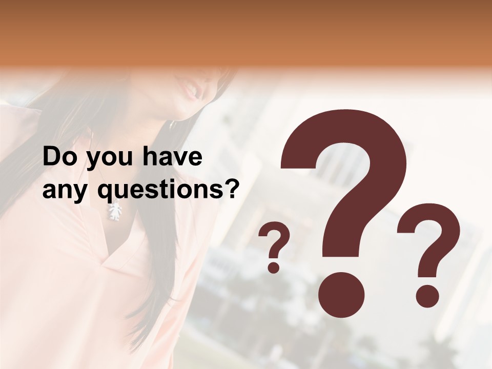 Looking Up Face Buildings PowerPoint Template