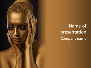 Jewellery Gilt Body PowerPoint Template