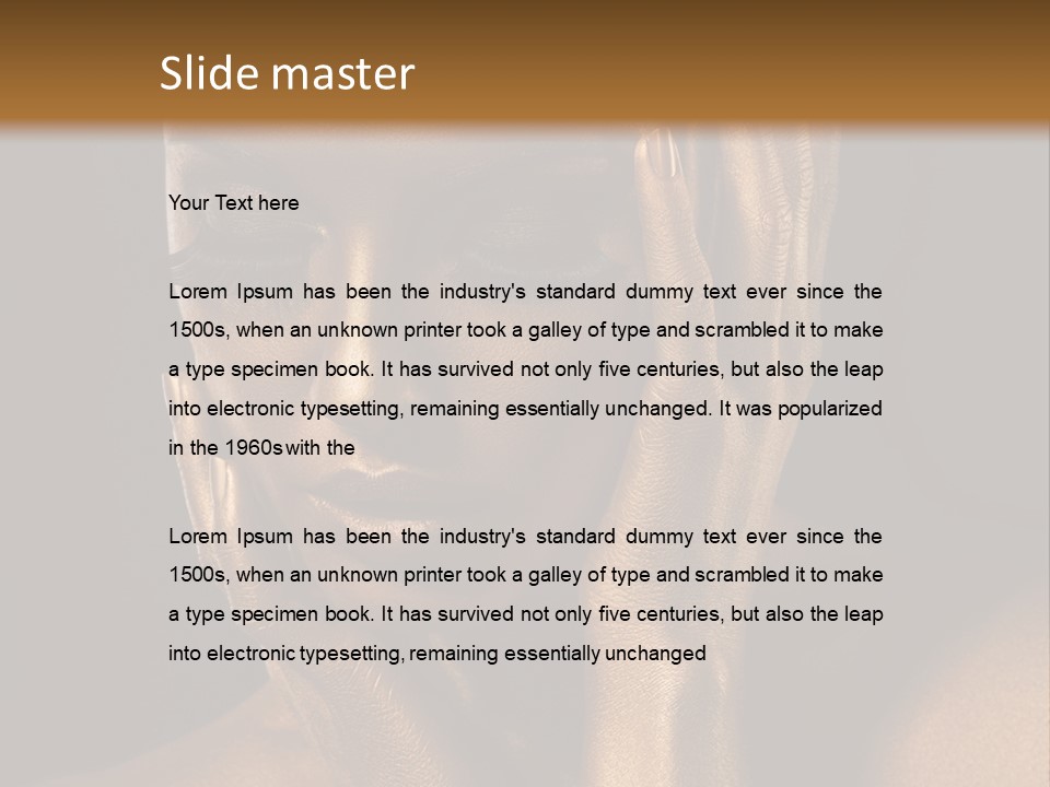 Jewellery Gilt Body PowerPoint Template