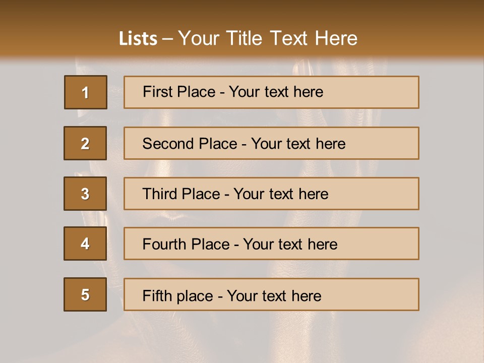 Jewellery Gilt Body PowerPoint Template