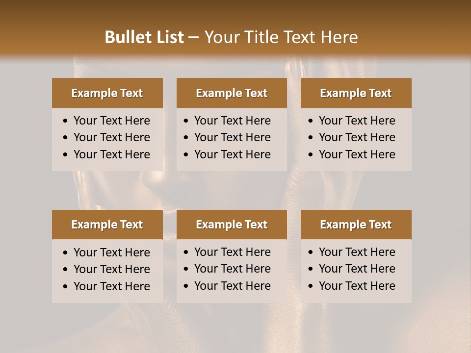 Jewellery Gilt Body PowerPoint Template